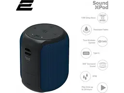 Портативна акустика 2E SoundXPod TWS Blue (2e-BSSXPWBL) - мініатюра 2