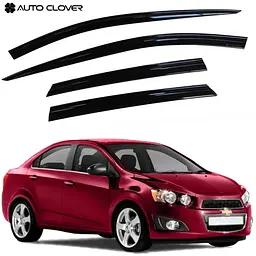 Дефлектори вікон ветровики для Chevrolet Aveo T300 2011- 4 шт (Auto Clover)