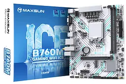 Материнська плата Maxsun B760M GAMING WIFI ICE (B760M GAMING WIFI ICE) (Socket 1700, Intel B760, Micro-ATX) - мініатюра 4