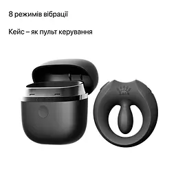 Ерекційне смарт-віброкільце Zalo Apis Obsidian Black, до 4 годин роботи, зарядний кейс - мініатюра 5