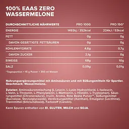 Амінокислота IronMaxx 100% EAAs Zero Кавун 500 г - мініатюра 5