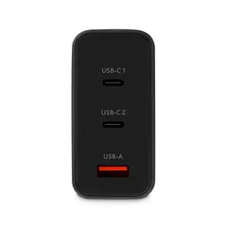 Мережевий зарядний пристрій Ttec SmartCharger Trio GAN 2хUSB-C/USB-A /120Вт Black (2SCG04S) - мініатюра 3