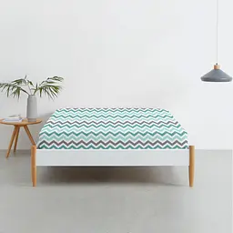 Простирадло на резинці Cosas MINT ZIGZAG 80х160х20 см (ZigMintGrey_80х160х20) - мініатюра 2