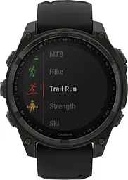 Смарт-годинник Garmin Fenix 8 51mm Solar Sapphire Carbon Gray DLC Titanium w. Black/Pebble Gray S. Band (010-02907-10/11/7 - мініатюра 4