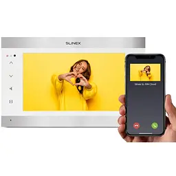 Wi-Fi відеодомофон Slinex SL-10N Cloud (silver + white), AHD, 10” сенсорний IPS екран, переадресація на тел Smart Call, 300 x 65 x 306 мм