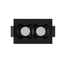Світильник точковий врізний KLOODI KD-POINT 2X2 4W 3K BK - мініатюра 4