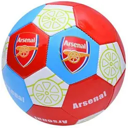 М'яч футбольний METR розмір 5 ПВХ вага 280г блакитно-червоний EN 3311 ARSENAL