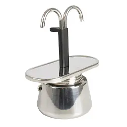 Кавоварка гейзерна Bo-Camp Stainless Steel 2-cups Silver срібляста (2200545) - мініатюра 5
