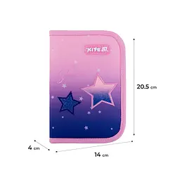 Пенал Kite 622 Sparkling, 1 відділення, 2 відвороти (K25-622-1) - мініатюра 2