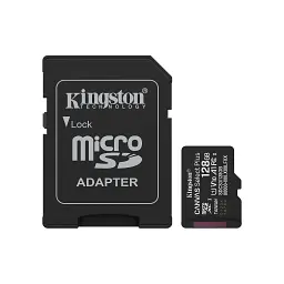 Карта пам'яті Kingston 128GB (з SD адаптером) Class 10 UHS-I U1 V10 A1 (SDCS3/128GB) - мініатюра 1