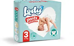 Підгузки-трусики дитячі Lody Baby Pants Culottes midi 3 (4-9 кг) 34 шт.