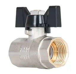 Кран кульовий Thermo Alliance Base 1/2" ВВ прямий, PN40, метелик SD602W15 - мініатюра 3