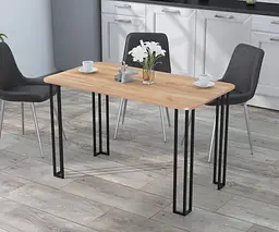 Обідній стіл Сквер 120-65 Закруглені кути Loft Design (Дуб Крафт золотий)