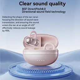 Кісткові бездротові навушники-кліпси Langsdom M35 з спрямованим Hi-Fi звуком, Bluetooth 5.4 Рожевий - мініатюра 3