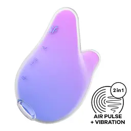 Вакуумний стимулятор клітора з вібрацією Satisfyer Mermaid Vibes фіолетовий - мініатюра 6