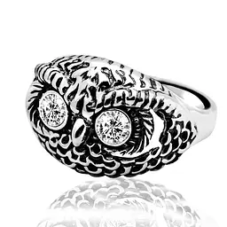 Жіноча срібна каблучка Сова (3847) 19.5