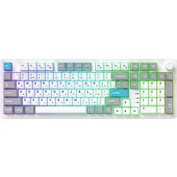 Клавіатура GamePro Asgard Drakkar Keychron Super Red Switch Wireless/Bluetooth/USB White бездротова (MK305WH) - мініатюра 2