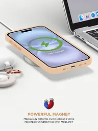 Силиконовый чехол с MagSafe для Apple iPhone 16 Plus, ICON2 MagCase, золотой, противоударный, панель с мягкой подкладкой, защита всего корпуса, поддержка беспроводной зарядки, совместим с защитными стеклами и пленками, ArmorStandart (ARM80186) - мініатюра 9