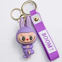 Брелок для ключів Лабубу Purple Yoga 4*8 см Yiwu HP-55-16V