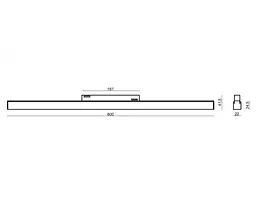 Світильник магнітний трековий Kloodi KDMG-LINE600 PC 24W 4K BK - мініатюра 5