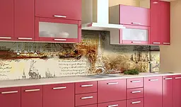 Вініловий кухонний фартух Під старовину наклейка для кухні вінтаж ретро абстракції Happy Pocket Z181546 - мініатюра 3