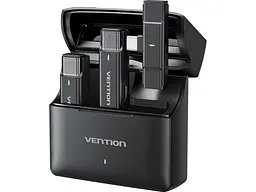 Мікрофонна радіосистема для смартфона Vention USB-C 2-Pack Wireless Lavalier with Charging Case (NCAB0)