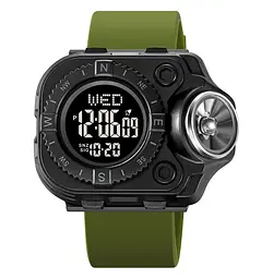 Наручний годинник з ліхтариком Skmei 2187 Army Green Black, 2187AGBK (18444)