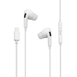 Проводные наушники Lightning Hoco M1 Pro вакуумные с микрофоном 1.2m White