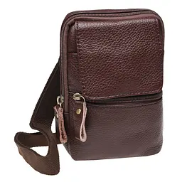Чоловіча сумка через плече Keizer K11024-brown 17х11х6 см Коричневий