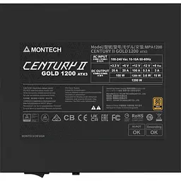 Блок живлення MONTECH CENTURY II 1200W ATX 3.1 80+ Gold (CENTURY II 1200) - мініатюра 5