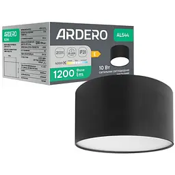 Світлодіодний накладний світильник Ardero AL544, 4000K чорний 10 Вт (80688)
