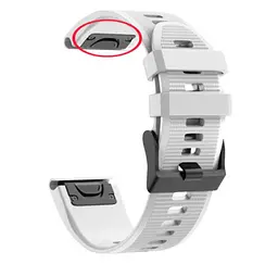 Силіконовий ремінець Primo для годинника Garmin Fenix 3/3HR/Fenix 5X/6X White - мініатюра 4