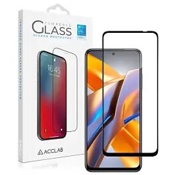 Скло захисне ACCLAB Full Glue Xiaomi Poco M5S Black (1283126545122) - миниатюра 2