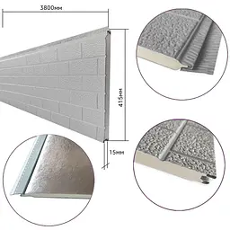 Фасадна панель Sticker Wall PU 415 x 15 x 3800мм D SW-00001720 - мініатюра 3