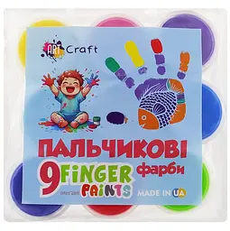 Набір пальчикових фарб Art Craft 17049-AV 9 кольорів по 10 мл