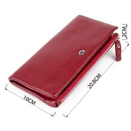 Гаманець-клатч зі шкіри з кишенею для мобільного ST Leather 19311 бордовий - мініатюра 7
