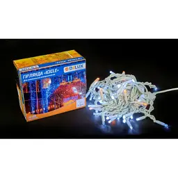 Гірлянда Delux ICICLE 100LED 2x0.7 м Жовтий flash Білий/Білий IP44 (90015181) - мініатюра 2