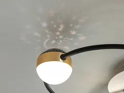 Стельова люстра LED Diasha MX2987-3L WH+BK Rings, 55W, біло-чорний, сучасний стиль для коридору, спальні, вітальні - мініатюра 5
