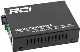 Медіаконвертер RCI 100M, 20km, SC, RJ45, Tx 1310nm, standard size metal case (RCI902W-FE-20-T)