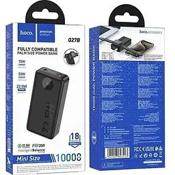 Портативна батарея Hoco Q27B Jewel 22.5W+PD20W 10000 mAh Black - мініатюра 7