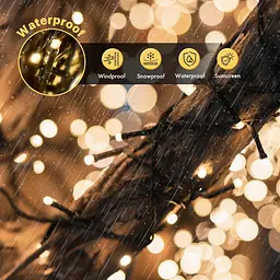 Різдвяні ялинки Twinkle Star, 30 м 300 світлодіодних казкових вогнів на відкритому повітрі з пультом дистанційного керування - мініатюра 4