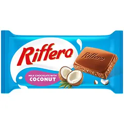 Молочний шоколад Riffero з кокосовою стружкою 75 г