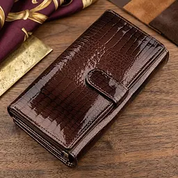 Гаманець жіночий ST Leather 18431 (S9001A) лакована шкіра коричневий - мініатюра 3