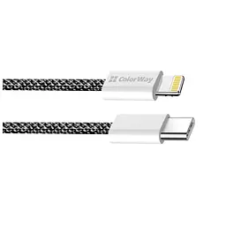 Дата кабель USB-C to Lightning 2.0m (PDF Fast Charging 27W) black ColorWay (CW-CBPDCL068-BK) - мініатюра 2