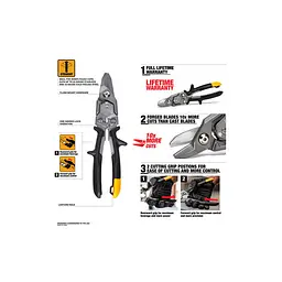 Ножиці для металу TOUGHBUILT Bulldog TB-H4-60-B, 243мм - мініатюра 2