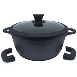 Кована кастрюля Krauzer з силіконовою кришкою 2.5 л (77091) - мініатюра 2