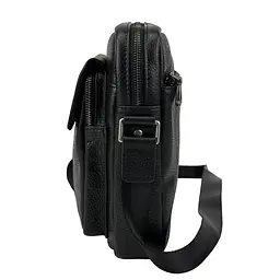 Чоловічий месенджер із м'якої шкіри Tiding Bag 1639A чорний - мініатюра 4