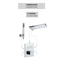 Змішувач для ванни/душа на 3 споживача Paffoni Compact Box chrome CPM519CR, Хром - мініатюра 6