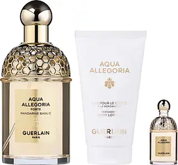 Набір Guerlain Aqua Allegoria Forte Mandarine Basilic 75 мл парфумована вода, 75 мл лосьйон для тіла, 7,5 міні