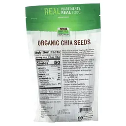 Бобові та насіння Organic Chia Seeds 340 g NOW vit0006468 - мініатюра 2